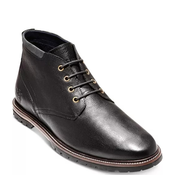 Cole Haan Ripley Grand Chukkas, Black Leather  Mens 12 - Picture 1 of 7